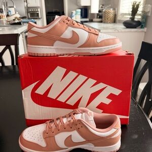 Nike Dunk Low in White and Rose Whisper